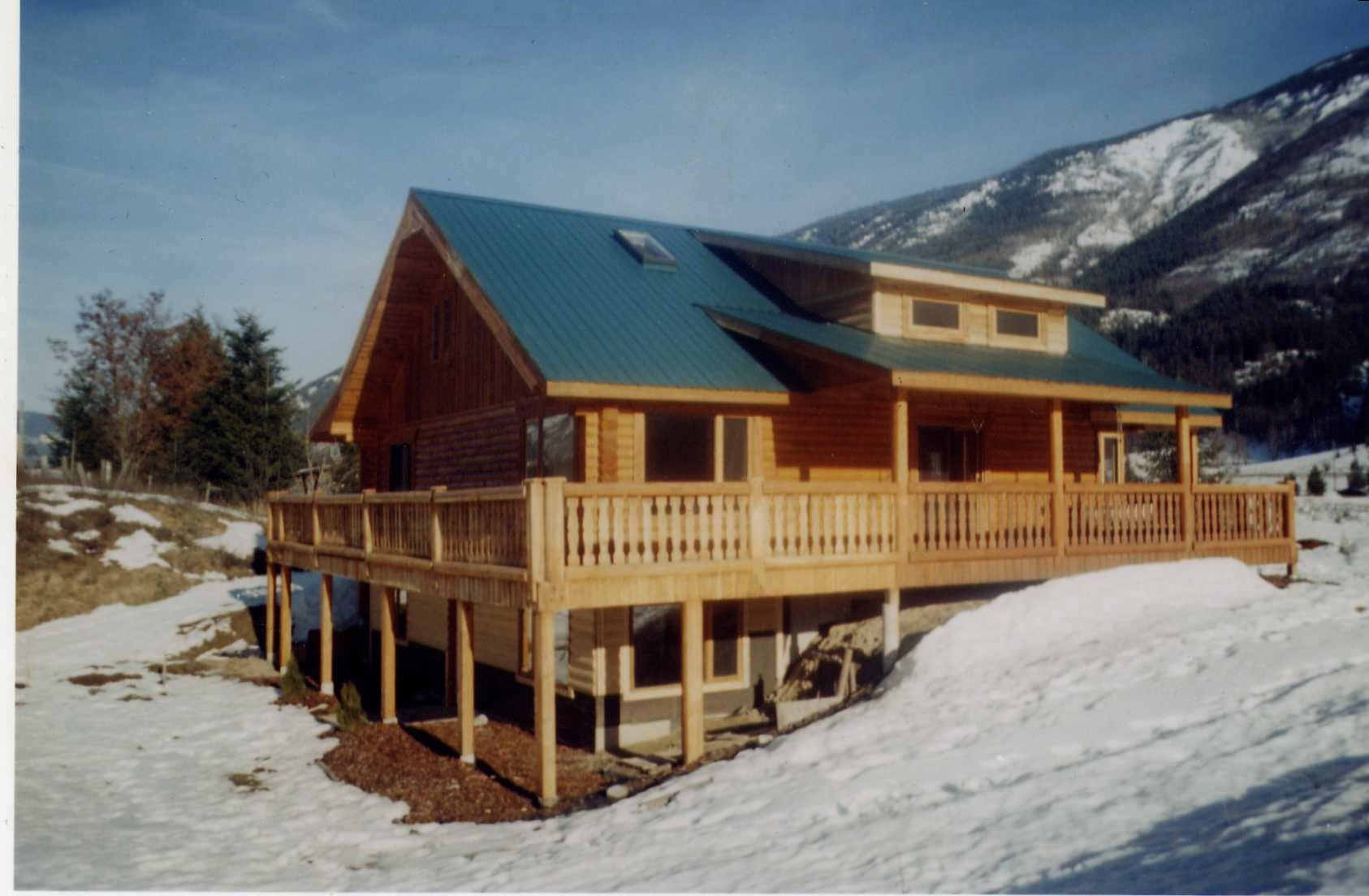 Raftered roof (8/12 pitch) w/shed dormer & porch